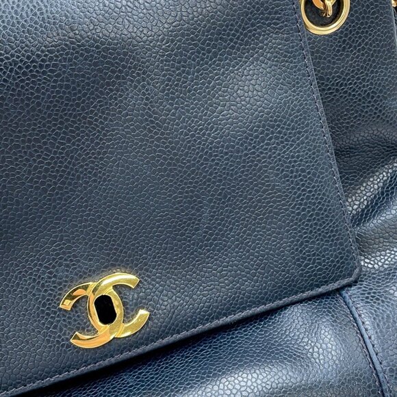 CHANEL Blue Logo Shoulder Bag - Picture 8 of 16
